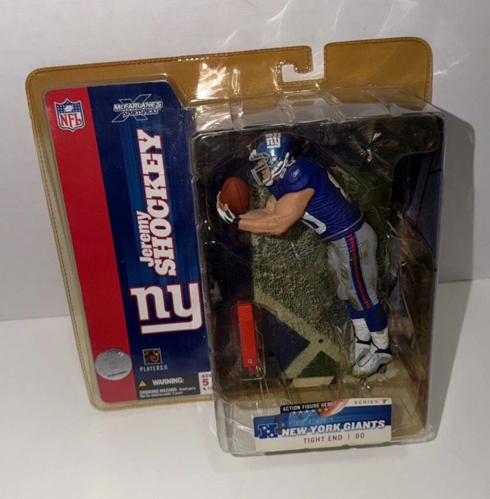 2003 McFarlane NFL Series 7 Blue Jersey Jeremy Shockey New York Giants -NIB